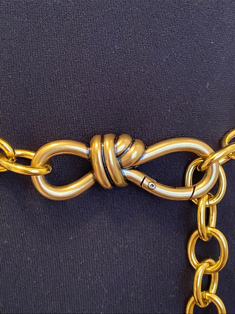 Gold Link Chain Waist Belt with Chanel CC Medallion Drop - Picture 4 of 9